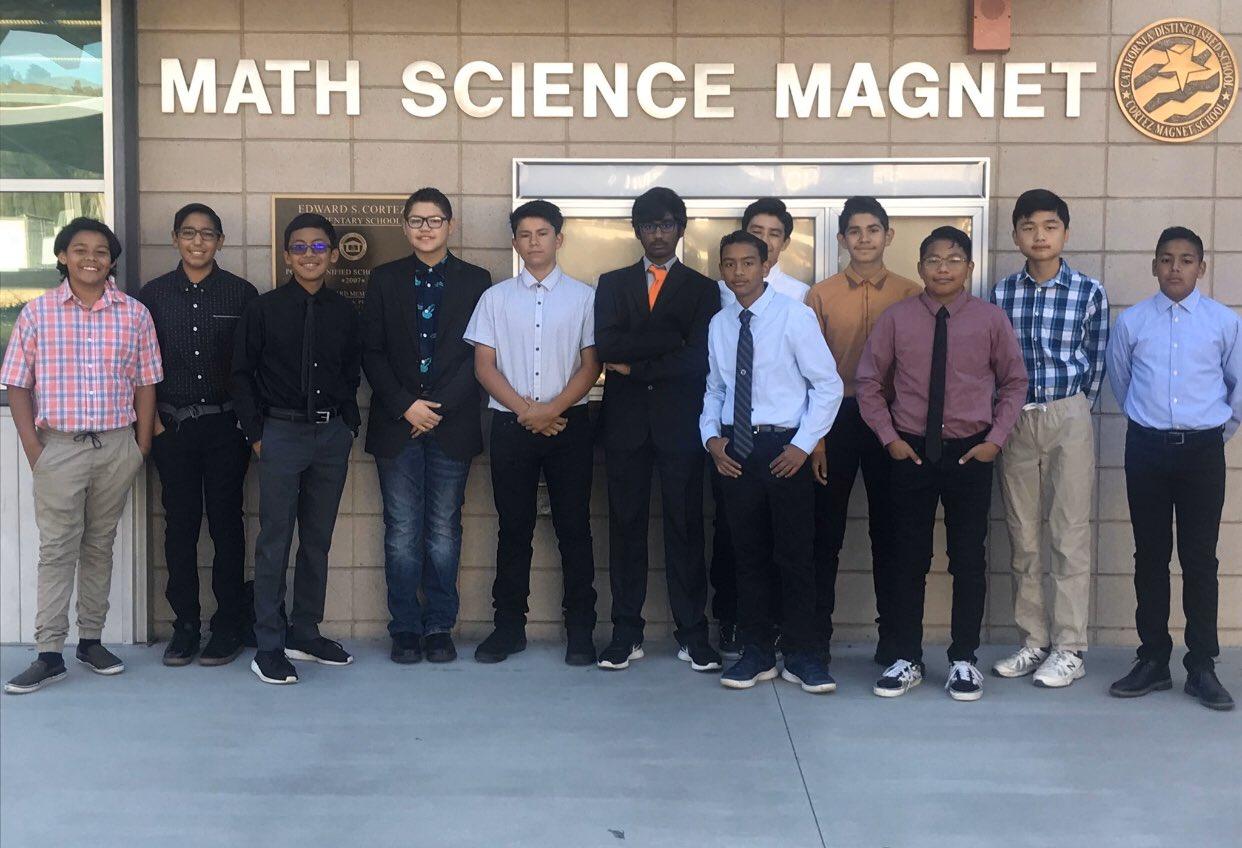 Cortez students before their visit to the young mens conference